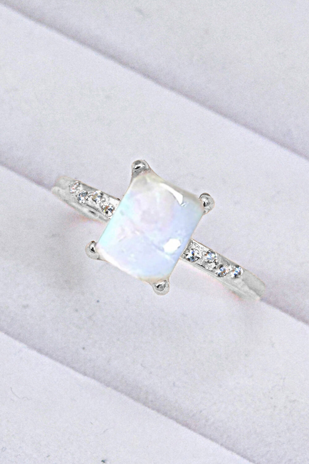 Square Moonstone Ring Trendsi
