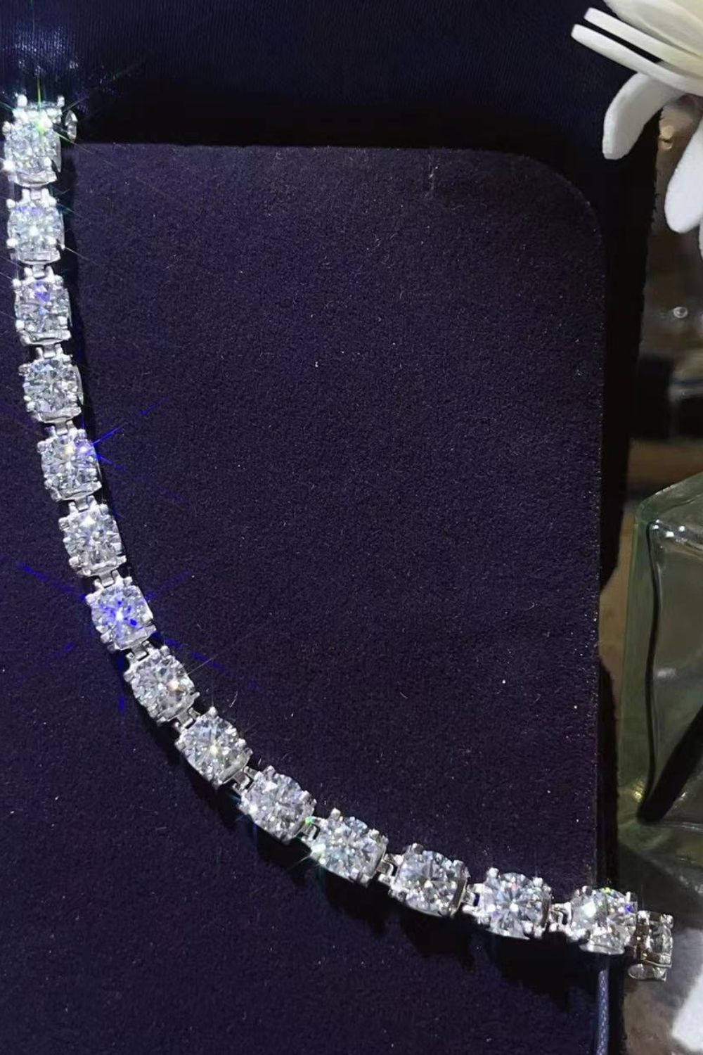 Stunning 10 Carat Moissanite Platinum-Plated Bracelet Trendsi