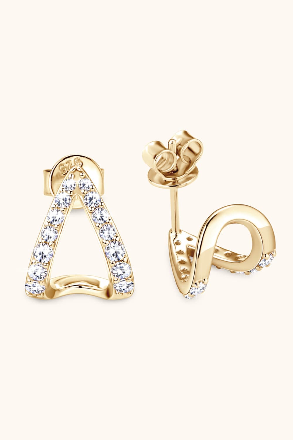 Moissanite Minimalist 925 Sterling Silver Earrings Trendsi
