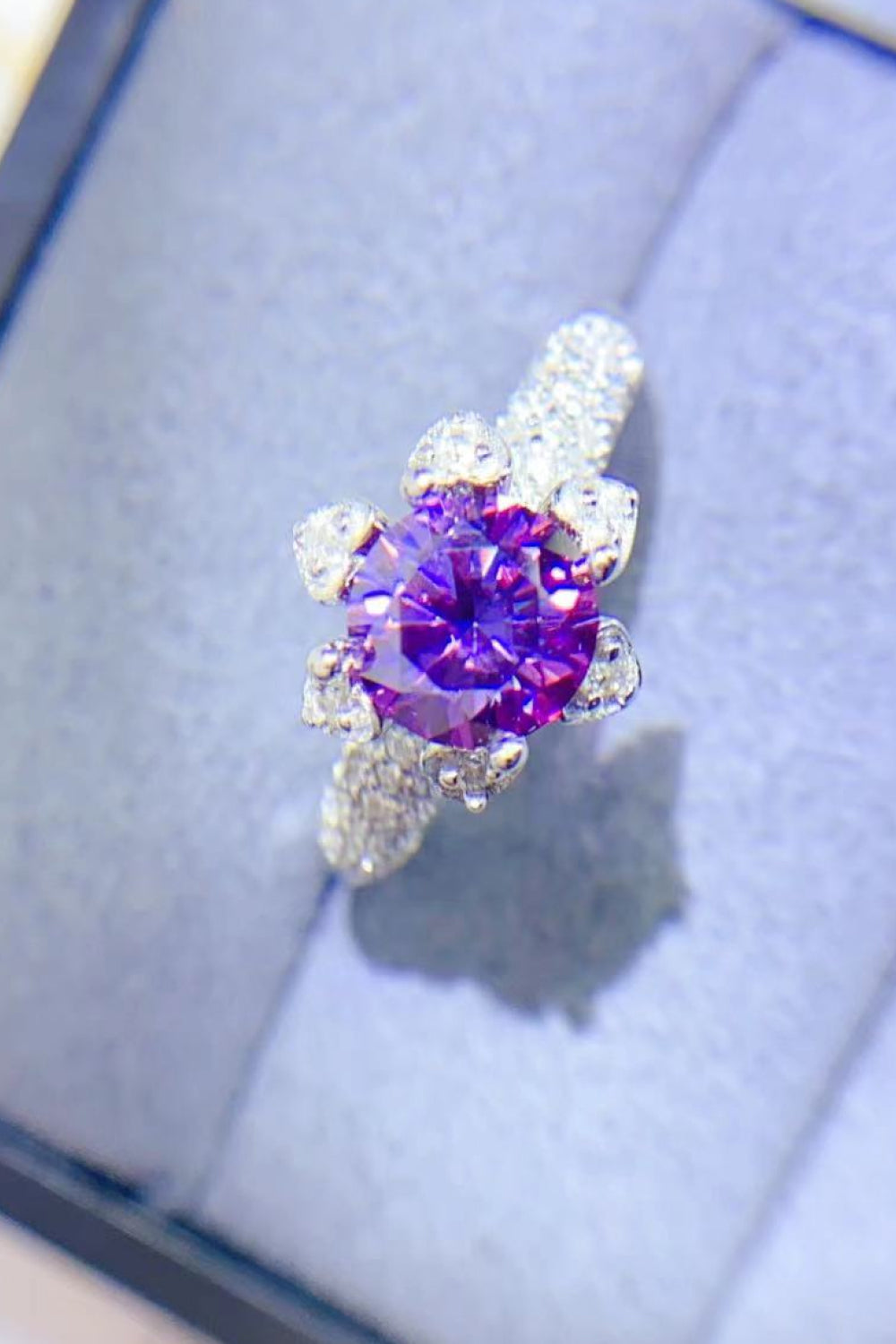 Stunning 1 Carat Moissanite 925 Sterling Silver Ring Trendsi