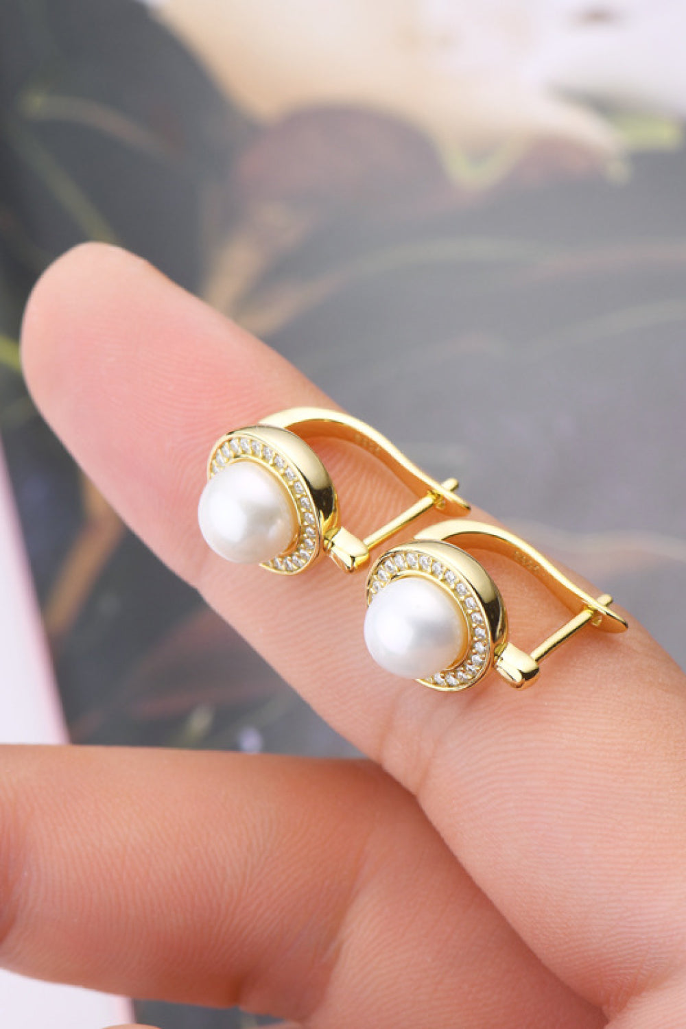 Moissanite Pearl 925 Sterling Silver Earrings Trendsi