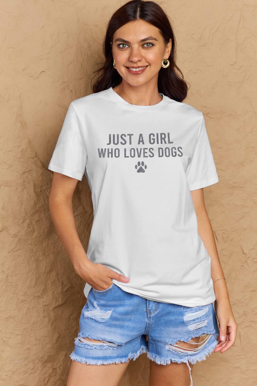 Simply Love Full Size Dog Paw Graphic Cotton T-Shirt Trendsi
