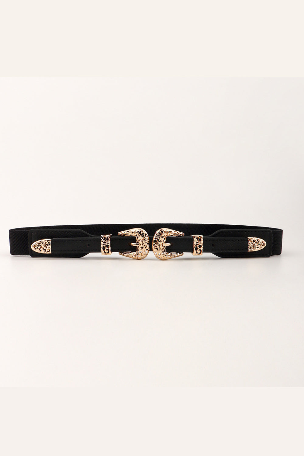 Double Buckle Elastic Belt Trendsi