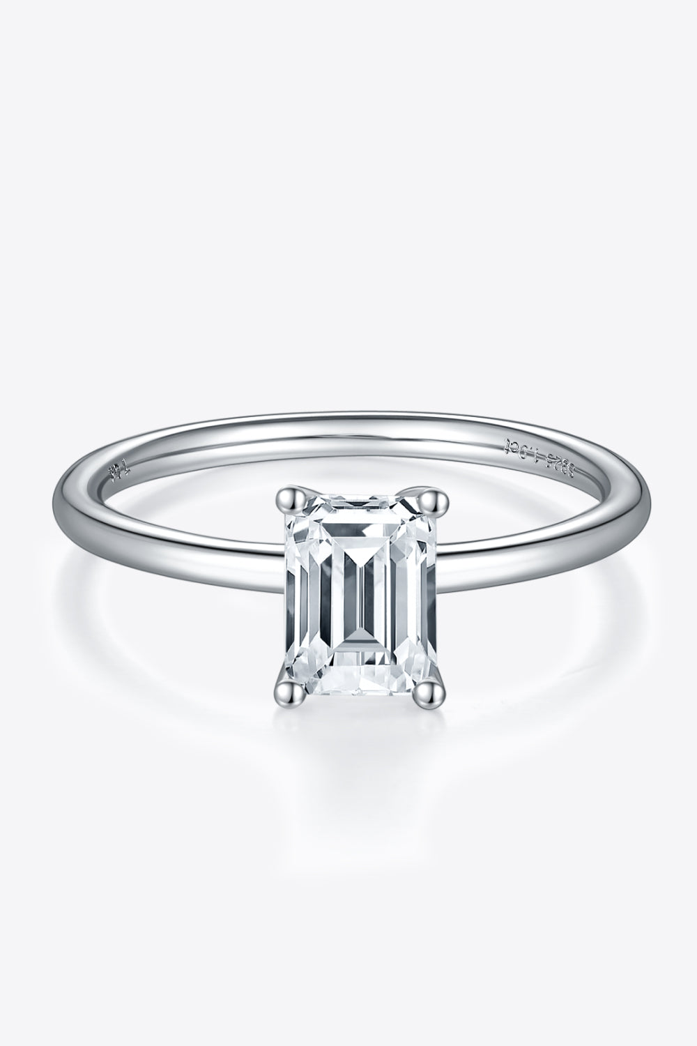 Solitaire 1 Carat Moissanite 925 Sterling Silver Ring Trendsi