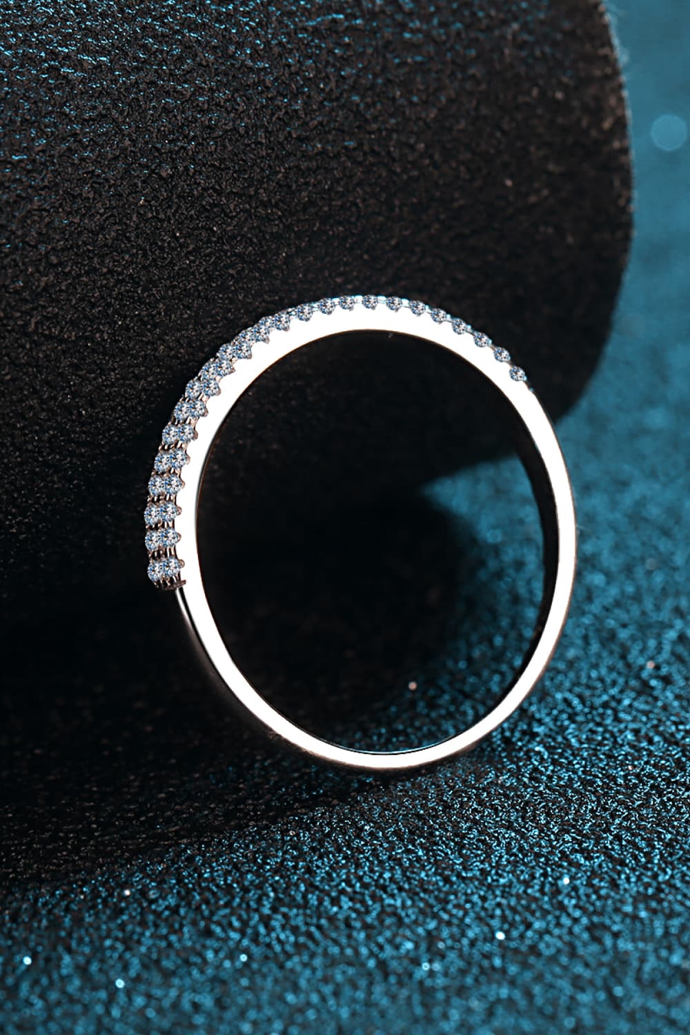 Moissanite 925 Sterling Silver Half-Eternity Ring Trendsi