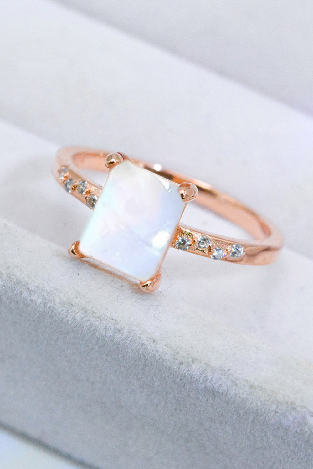 Square Moonstone Ring Trendsi