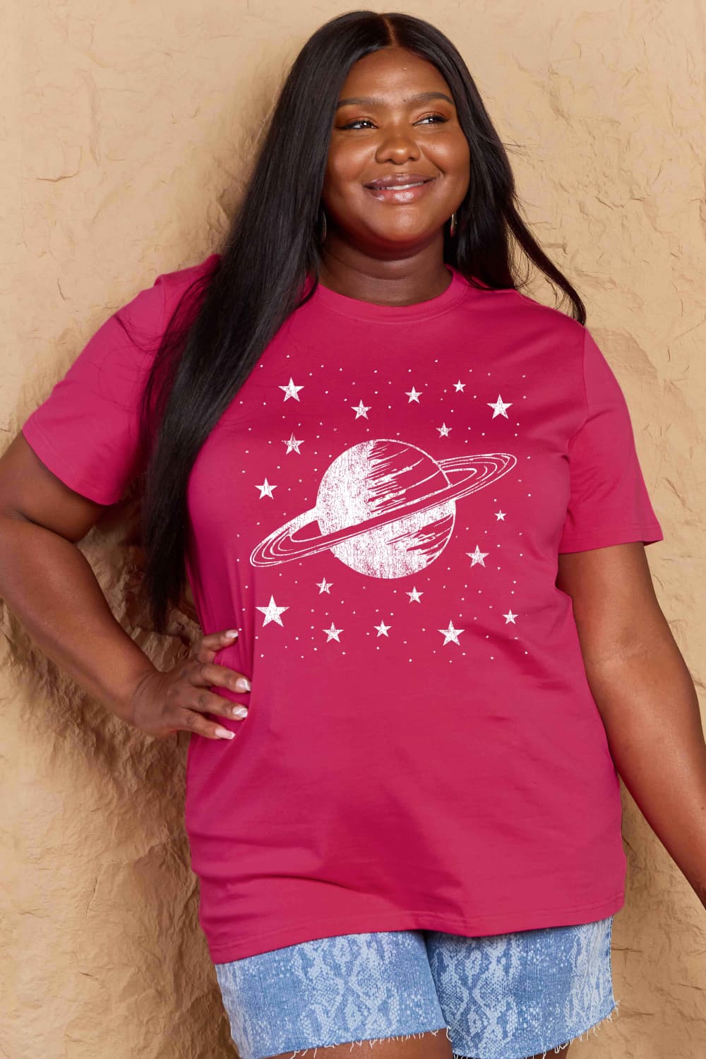 Simply Love Full Size Planet Graphic Cotton T-Shirt Trendsi