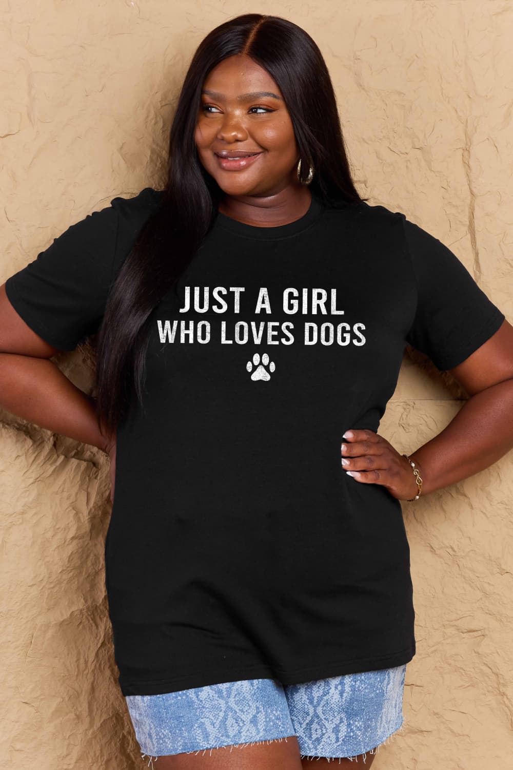 Simply Love Full Size Dog Paw Graphic Cotton T-Shirt Trendsi