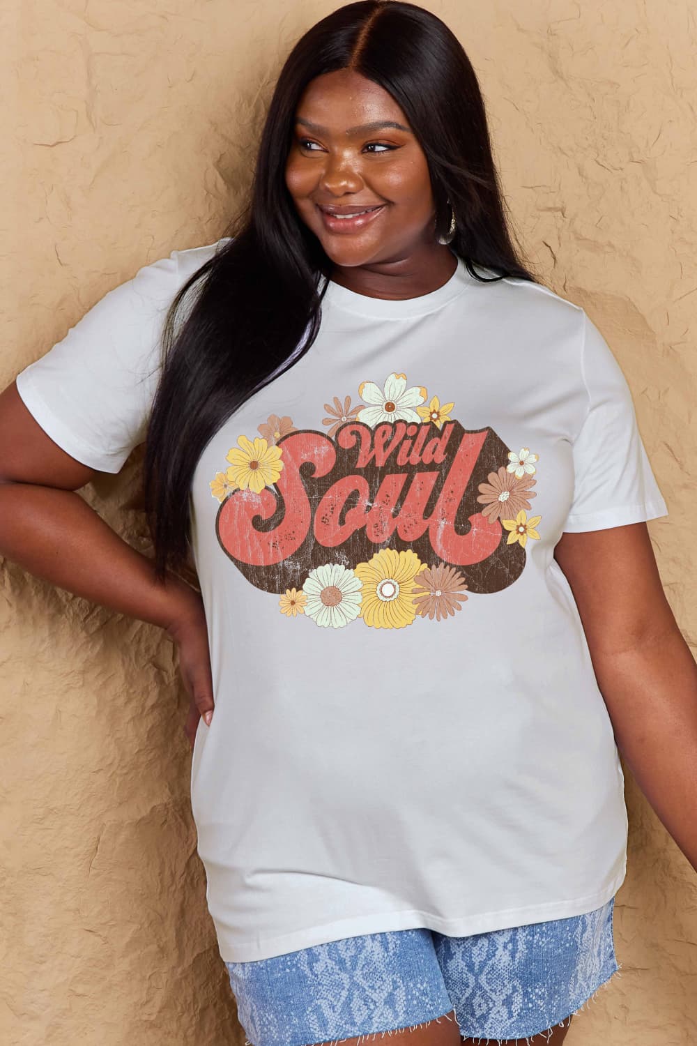 Simply Love Full Size WILD SOUL Graphic Cotton T-Shirt Trendsi