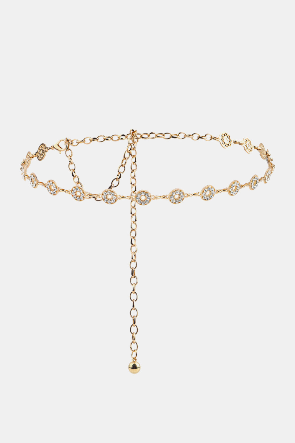 Rhinestone Decor Zinc Alloy Belt Trendsi