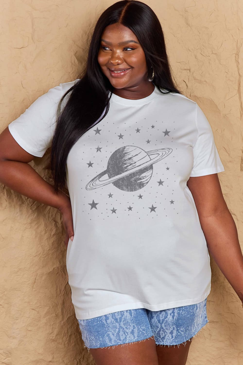 Simply Love Full Size Planet Graphic Cotton T-Shirt Trendsi