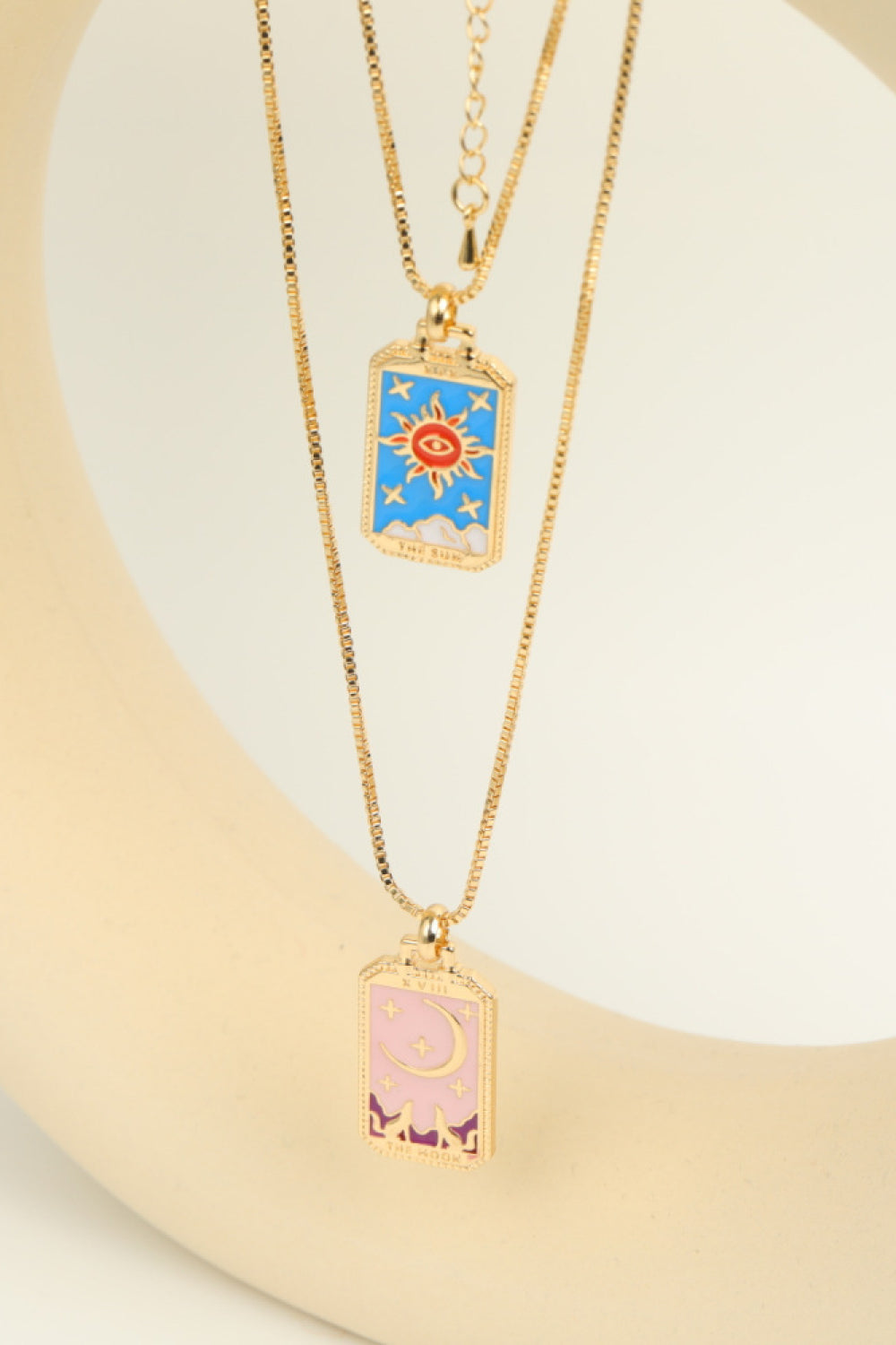 Tarot Card Pendant Copper Necklace Trendsi