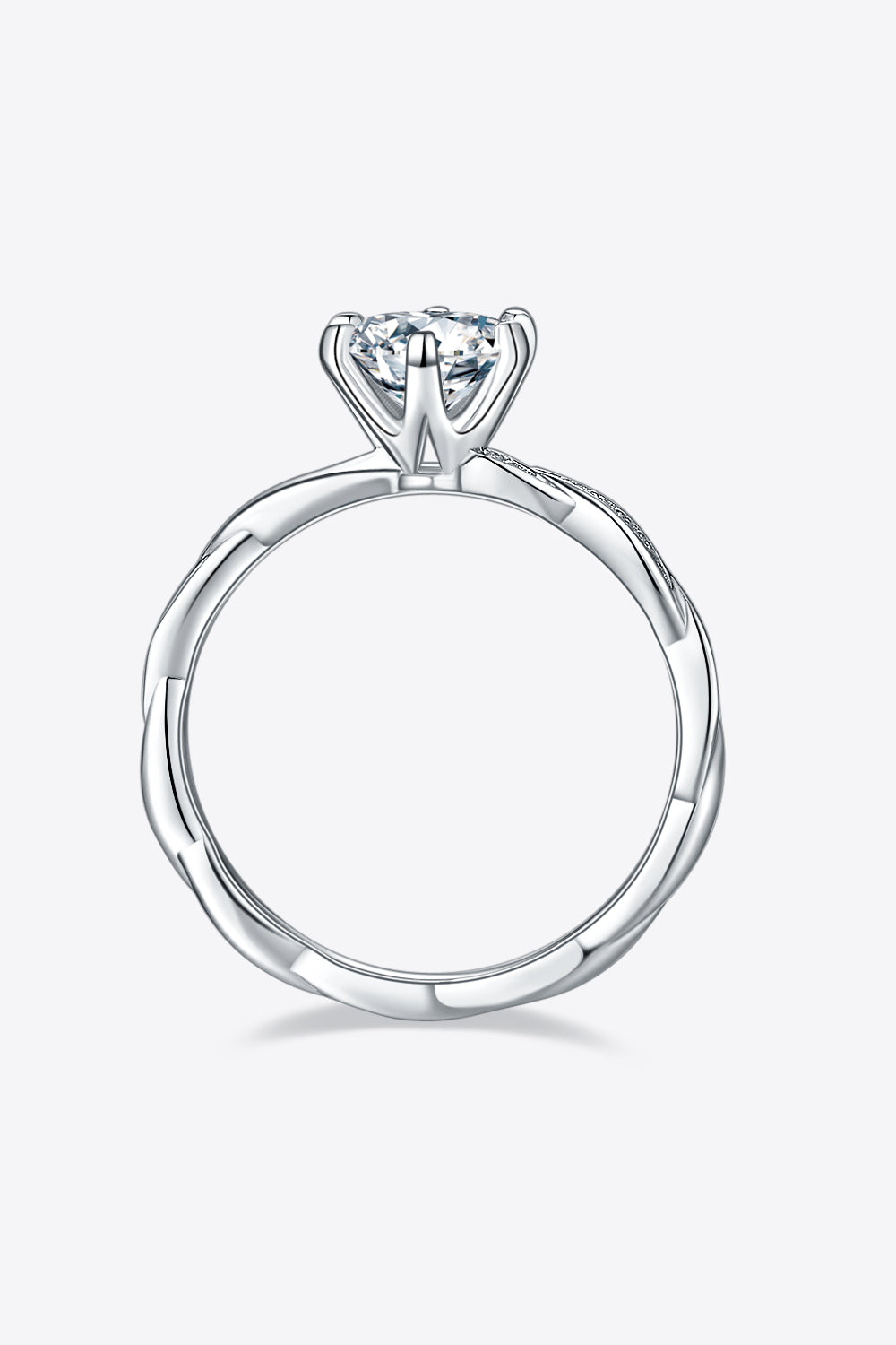 Minimalist 1 Carat Moissanite 925 Sterling Silver Ring Trendsi