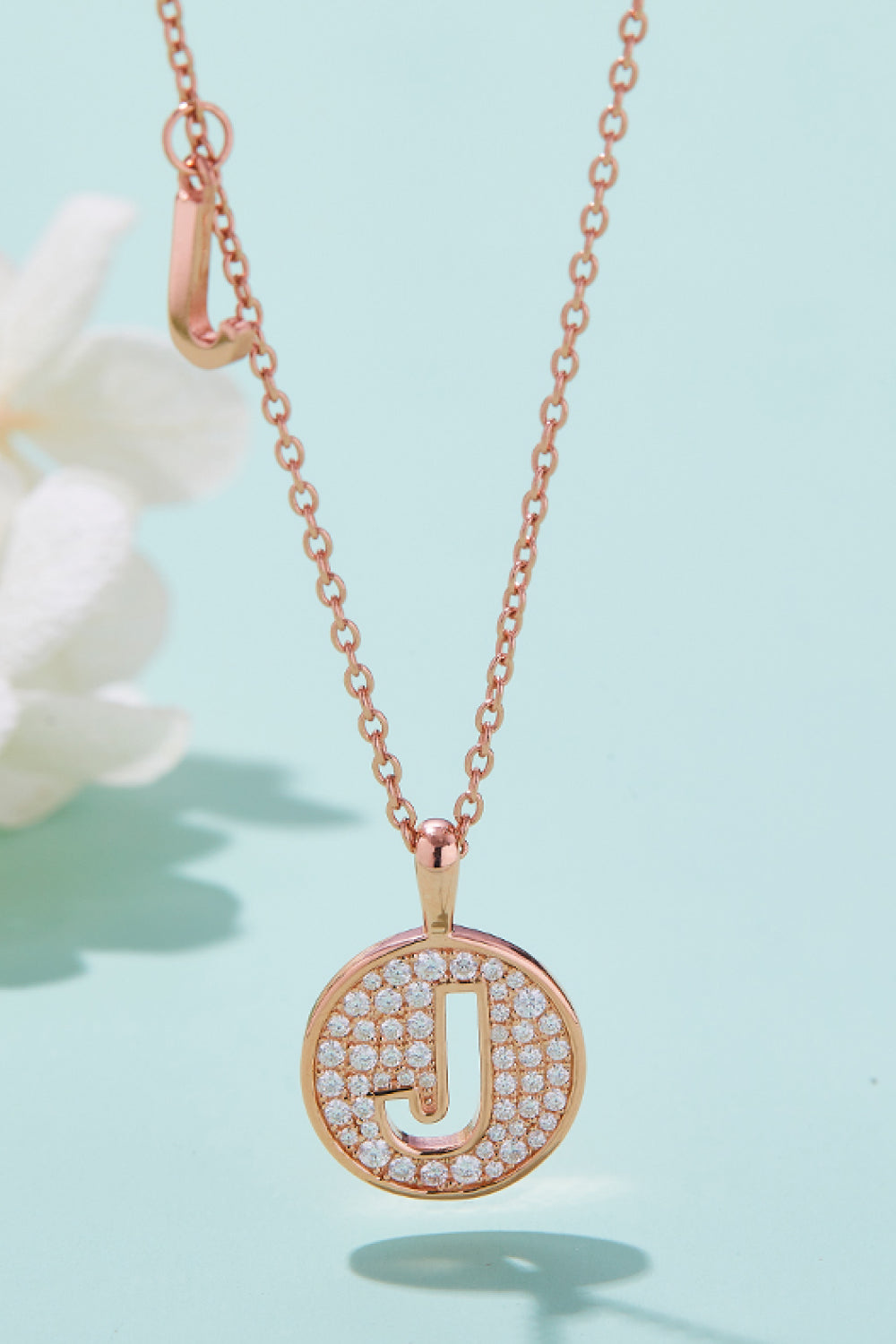 Moissanite A to J Pendant Necklace Trendsi