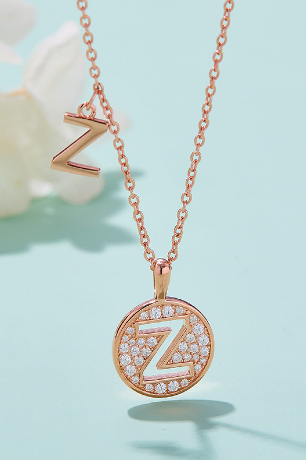 Moissanite U to Z Pendant Necklace Trendsi