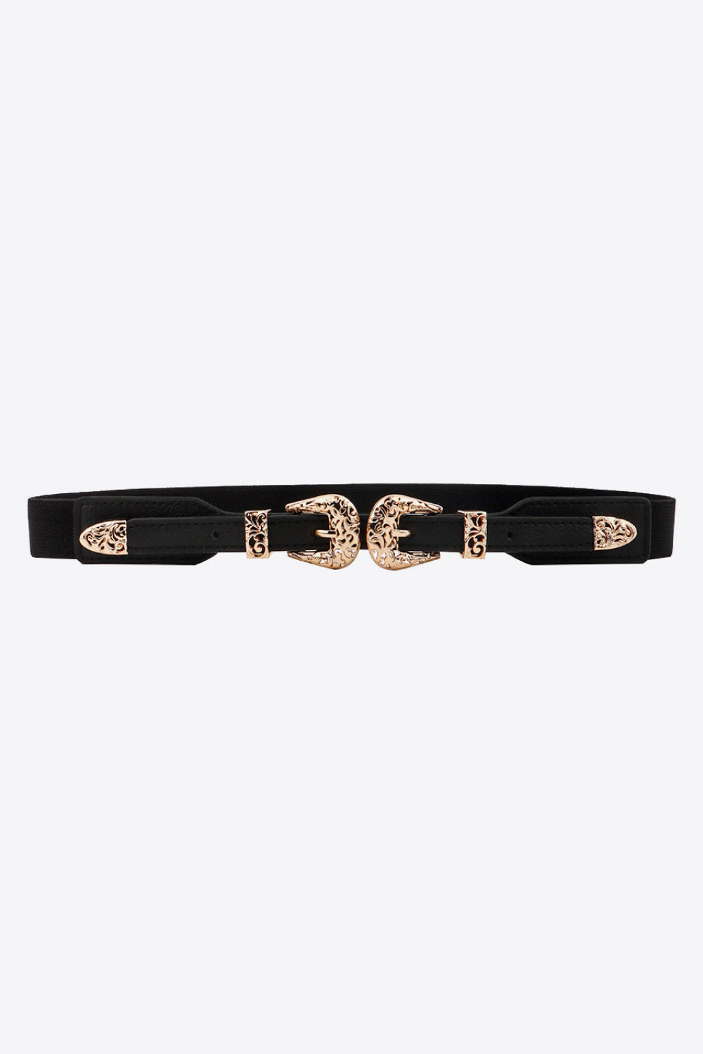 Double Buckle Elastic Belt Trendsi