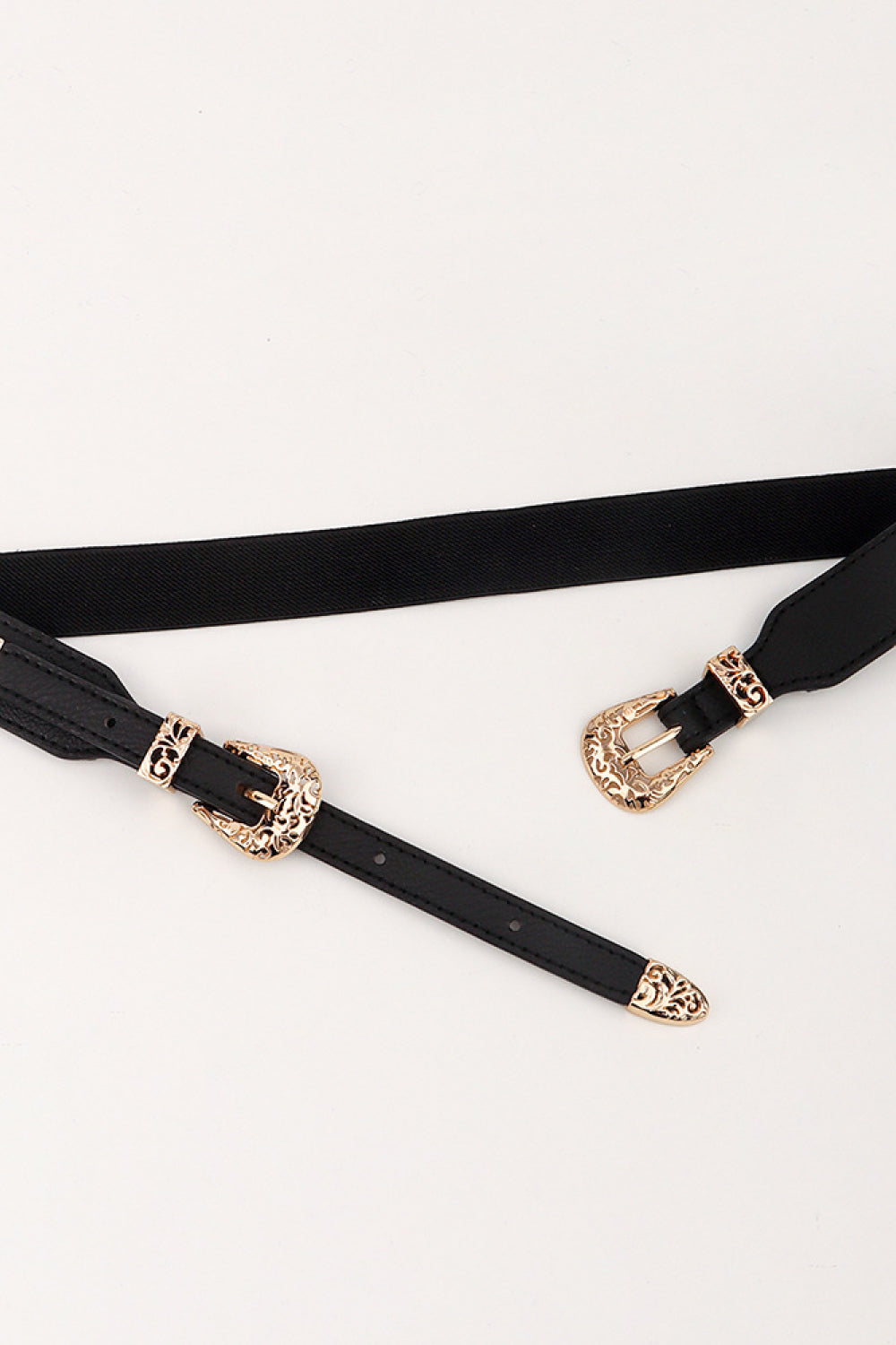 Double Buckle Elastic Belt Trendsi