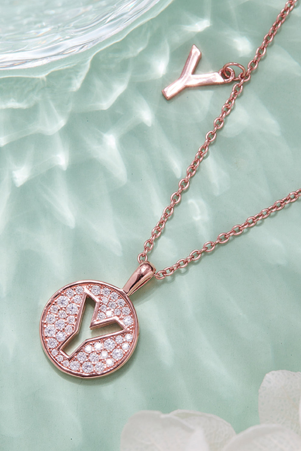Moissanite U to Z Pendant Necklace Trendsi