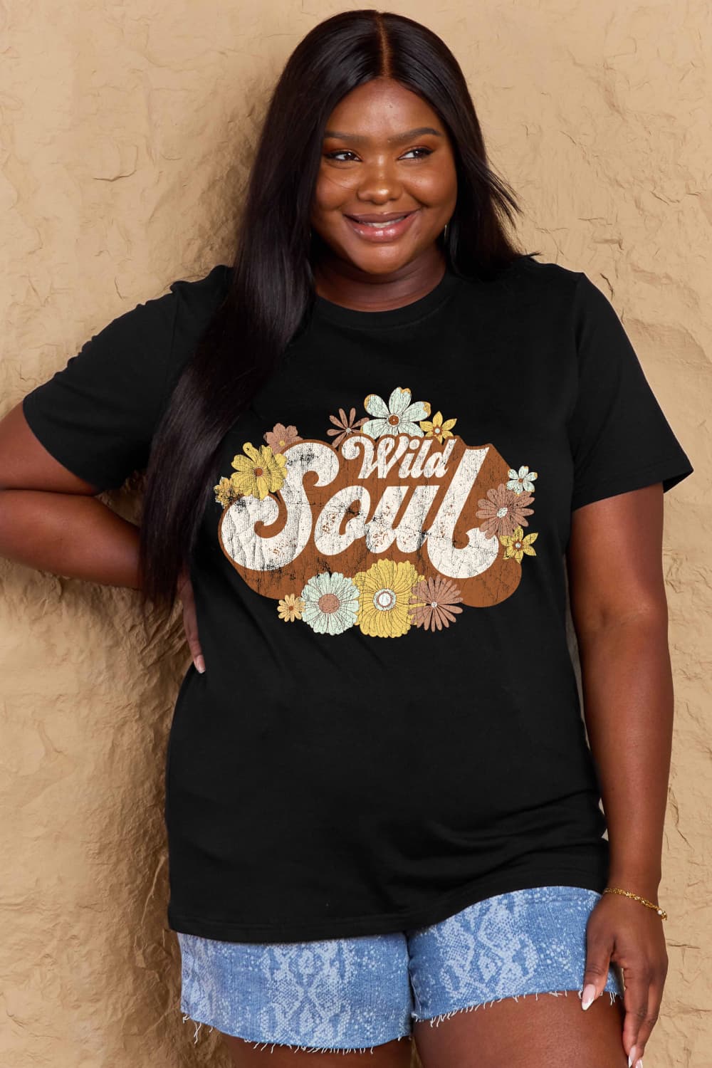 Simply Love Full Size WILD SOUL Graphic Cotton T-Shirt Trendsi