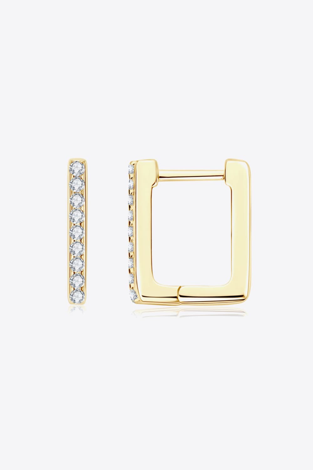 Moissanite Geometric 925 Sterling Silver Earrings Trendsi