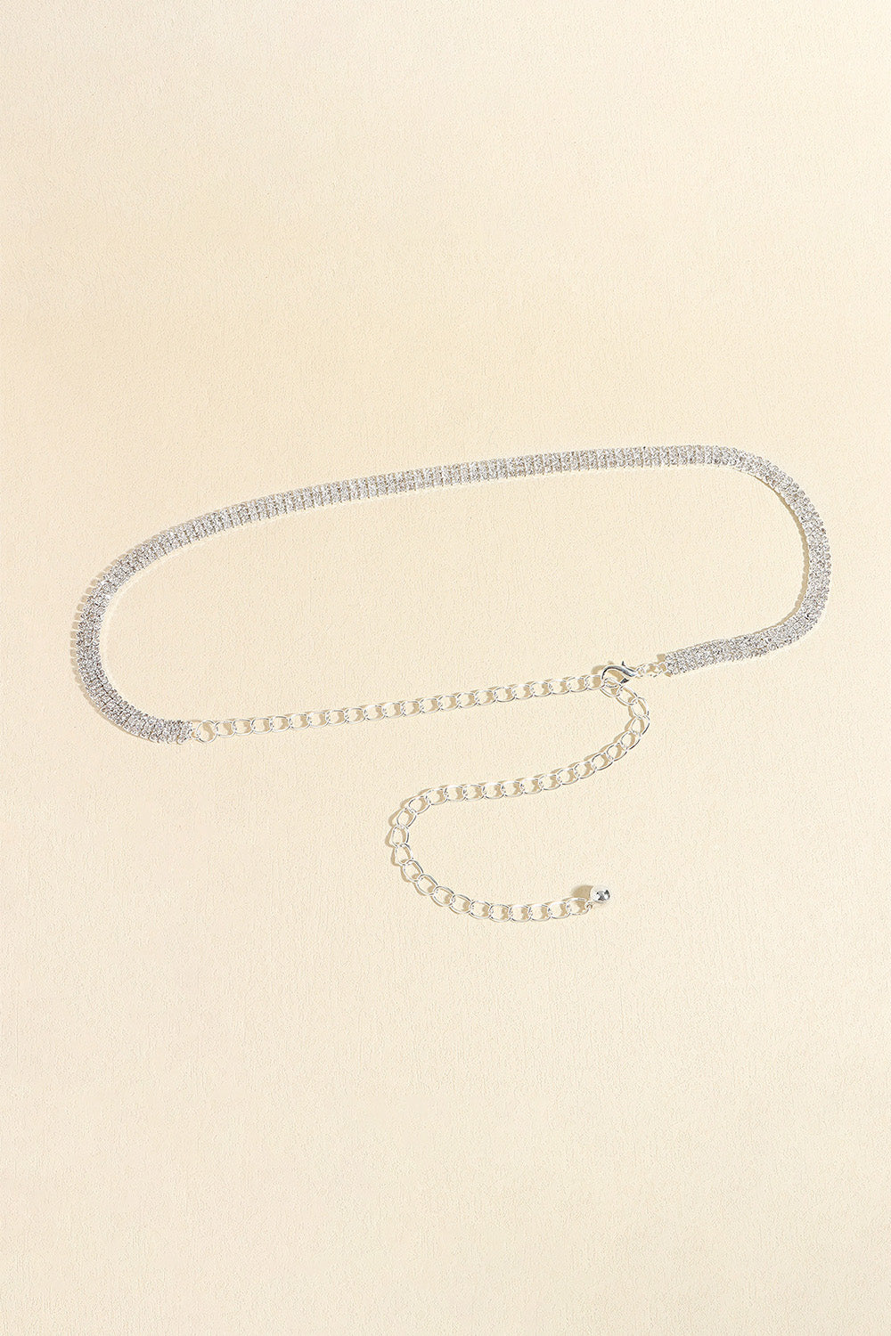 Rhinestones Alloy Belt Trendsi