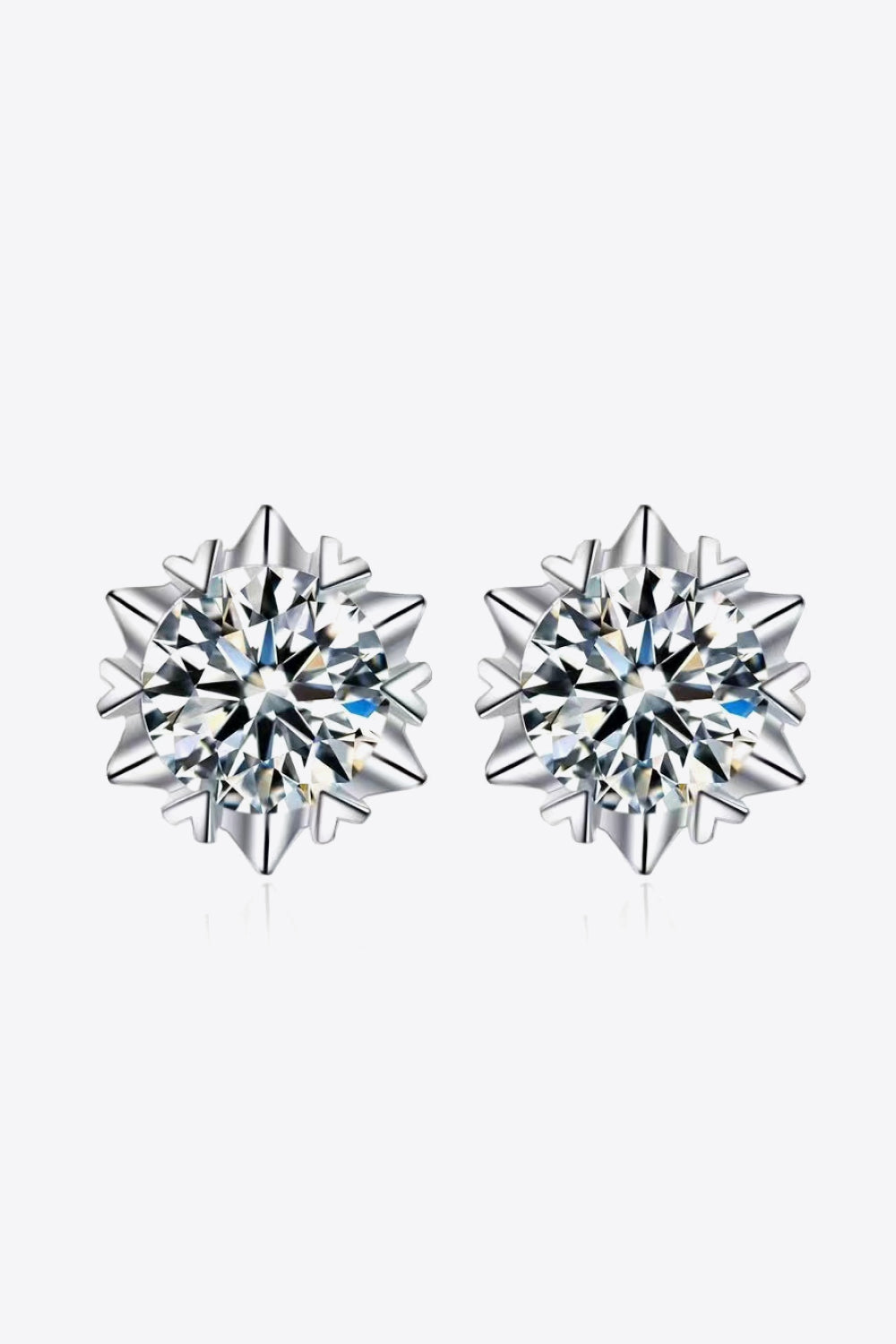 Stuck On You 4 Carat Moissanite Stud Earrings Trendsi
