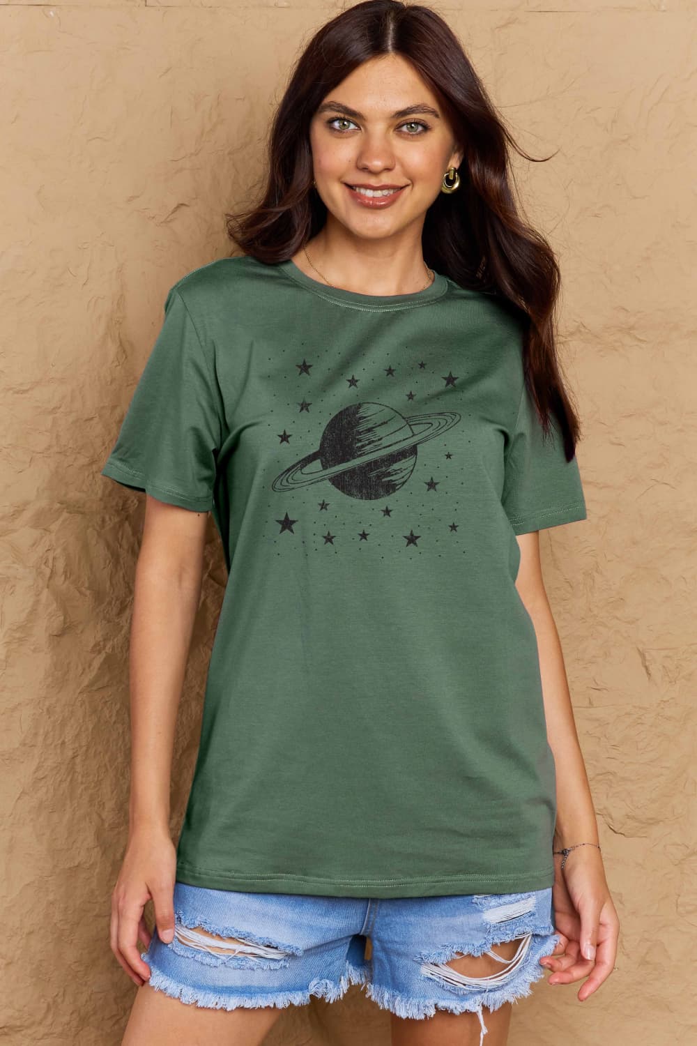 Simply Love Full Size Planet Graphic Cotton T-Shirt Trendsi