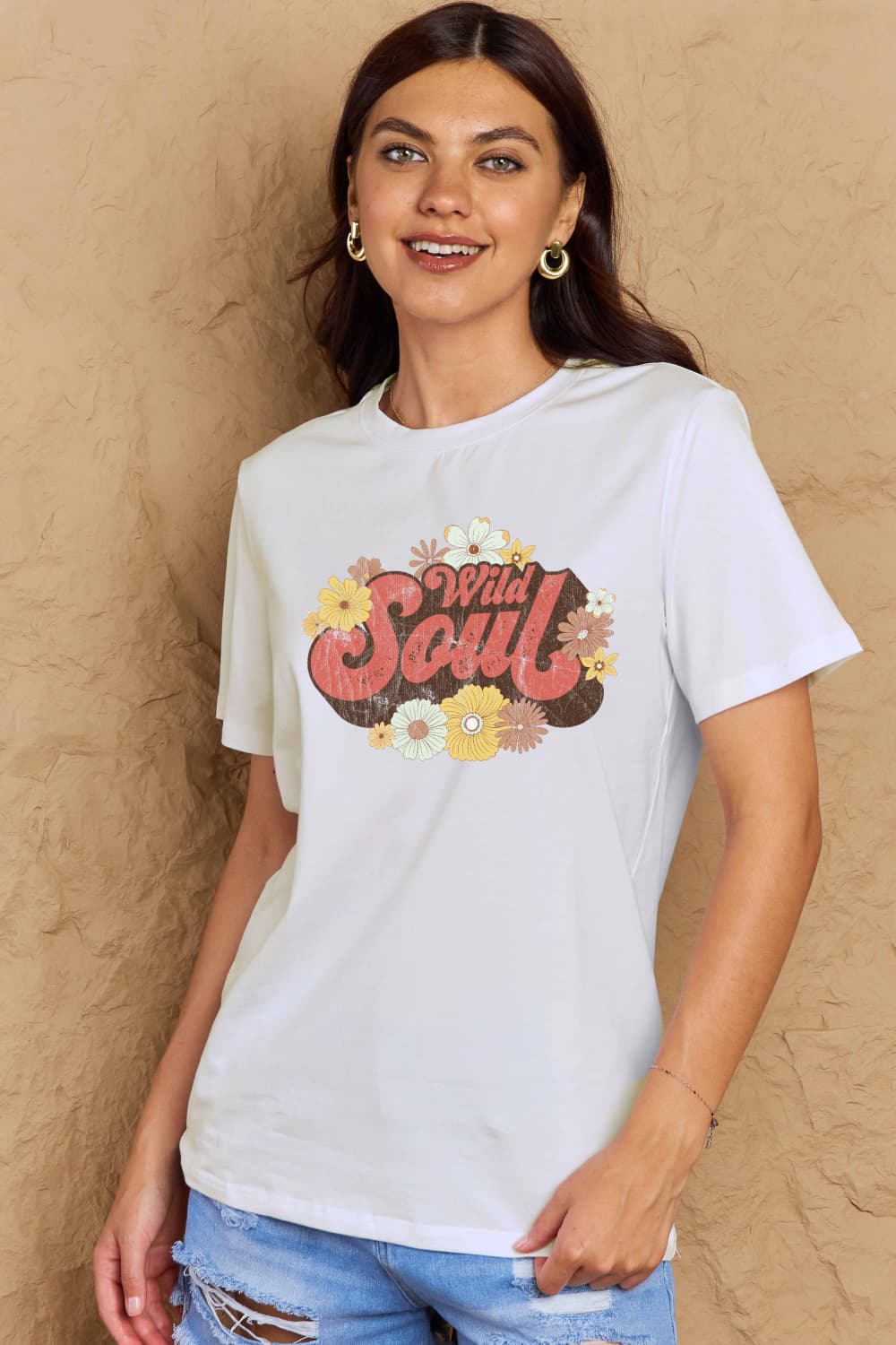 Simply Love Full Size WILD SOUL Graphic Cotton T-Shirt Trendsi