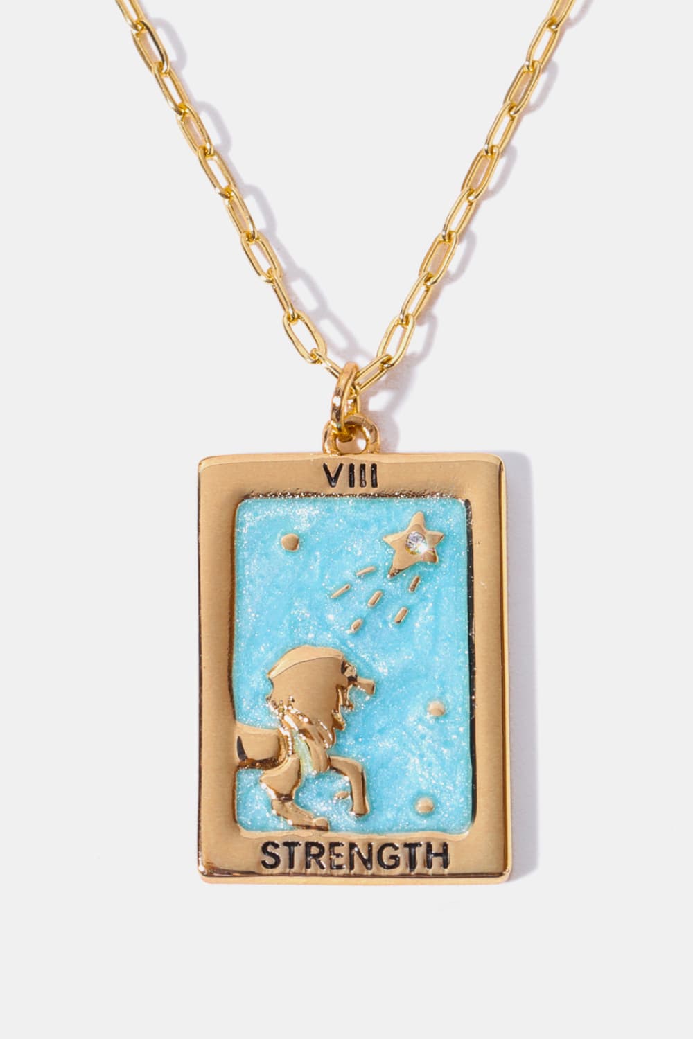 Tarot Card Pendant Copper Necklace Trendsi