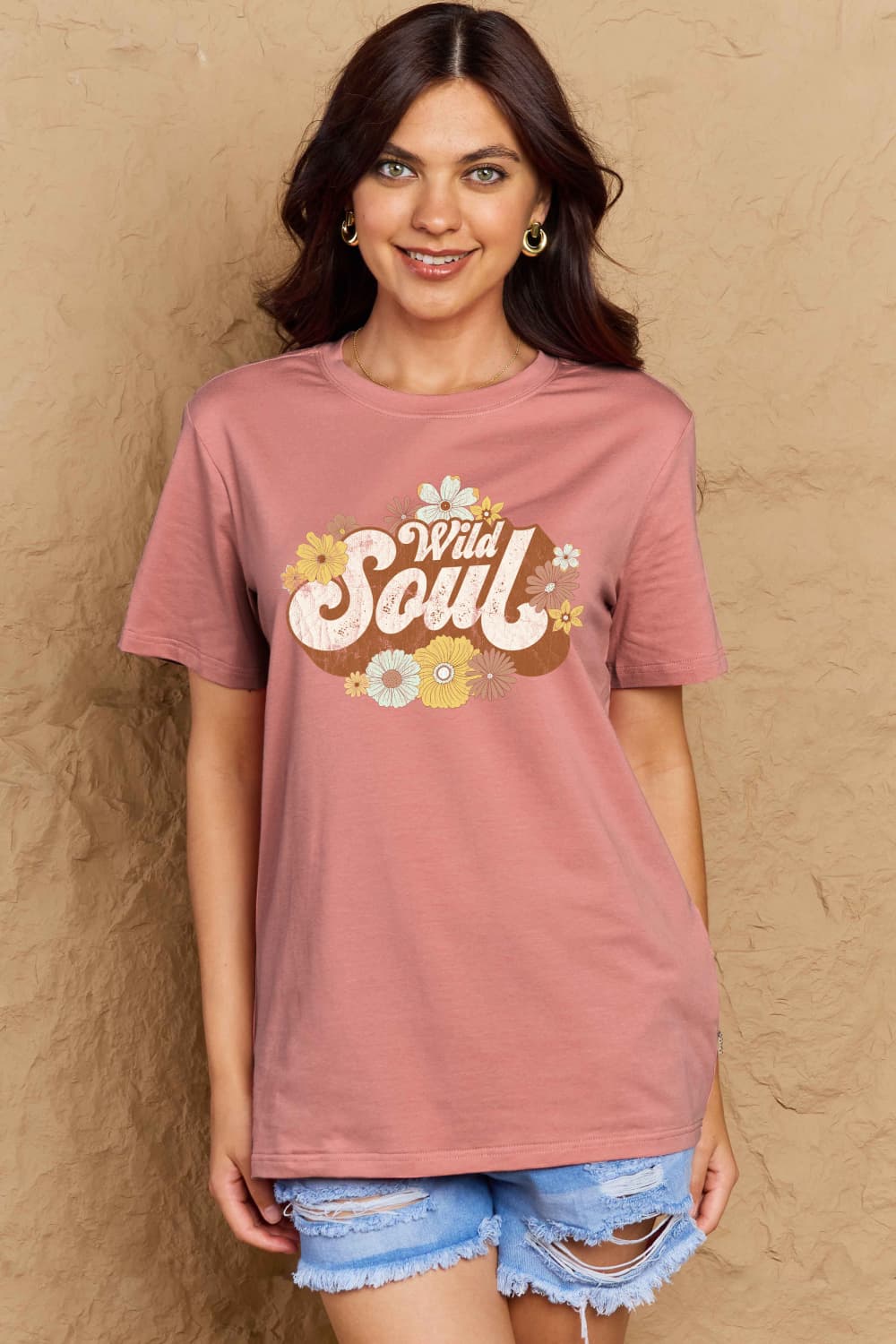 Simply Love Full Size WILD SOUL Graphic Cotton T-Shirt Trendsi