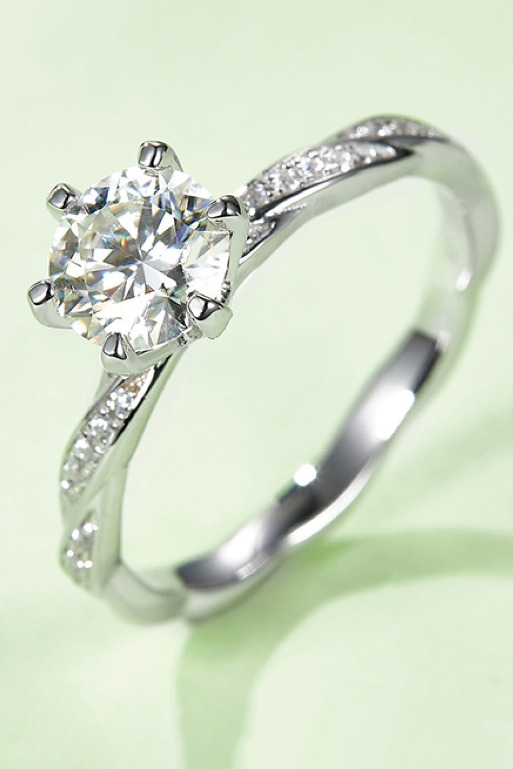 Minimalist 1 Carat Moissanite 925 Sterling Silver Ring Trendsi