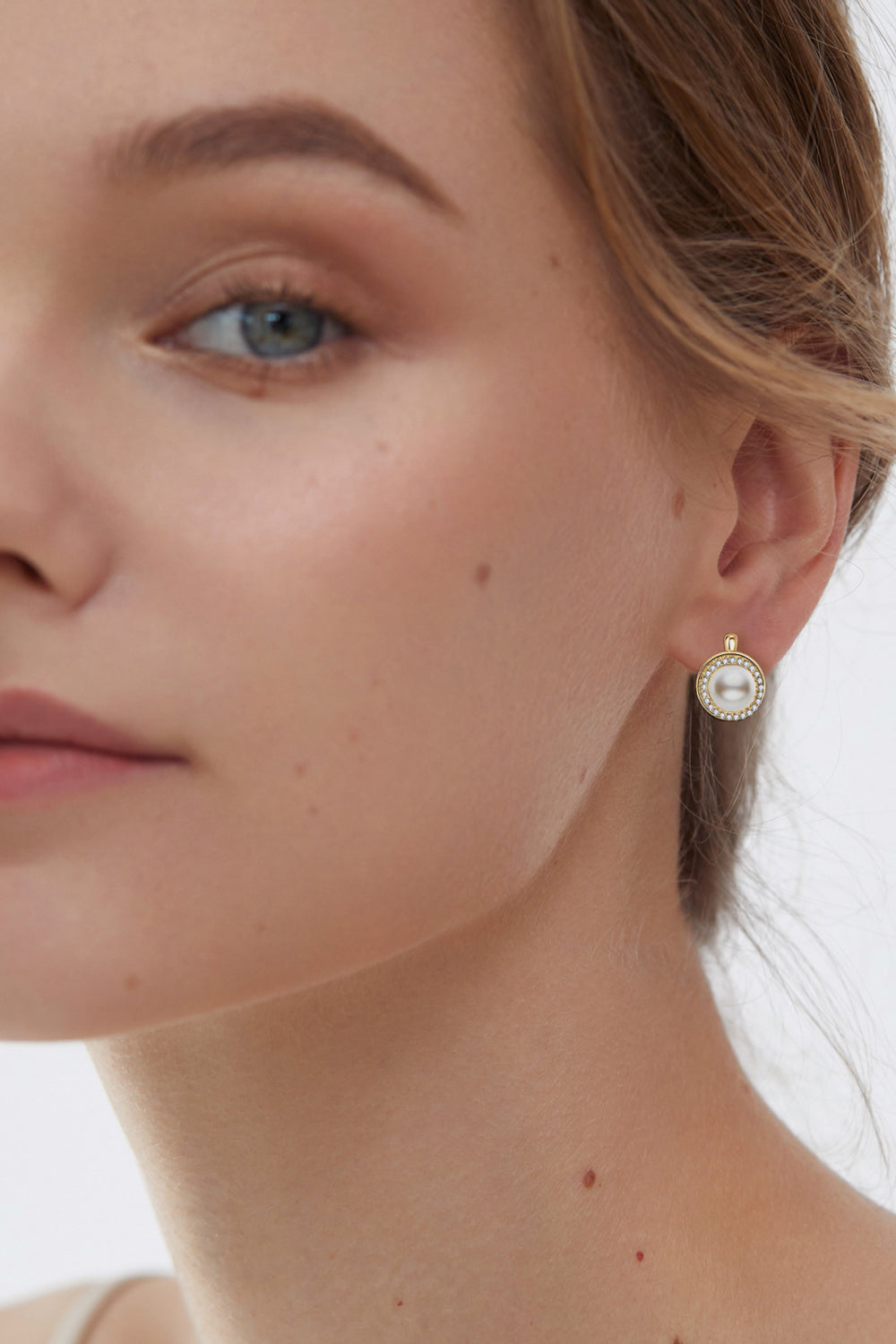 Moissanite Pearl 925 Sterling Silver Earrings Trendsi