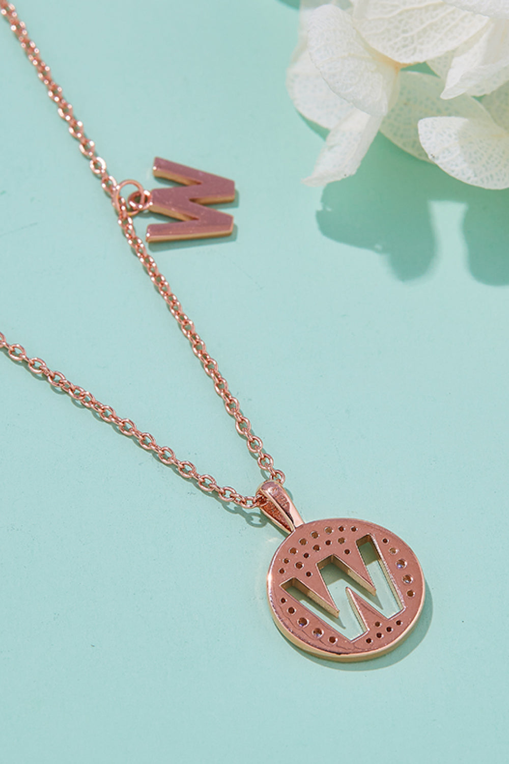 Moissanite U to Z Pendant Necklace Trendsi
