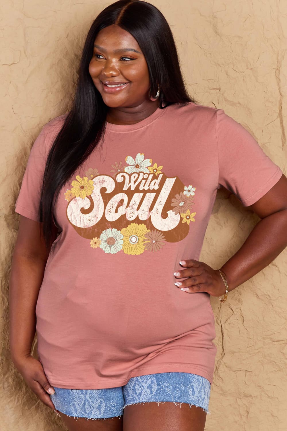 Simply Love Full Size WILD SOUL Graphic Cotton T-Shirt Trendsi