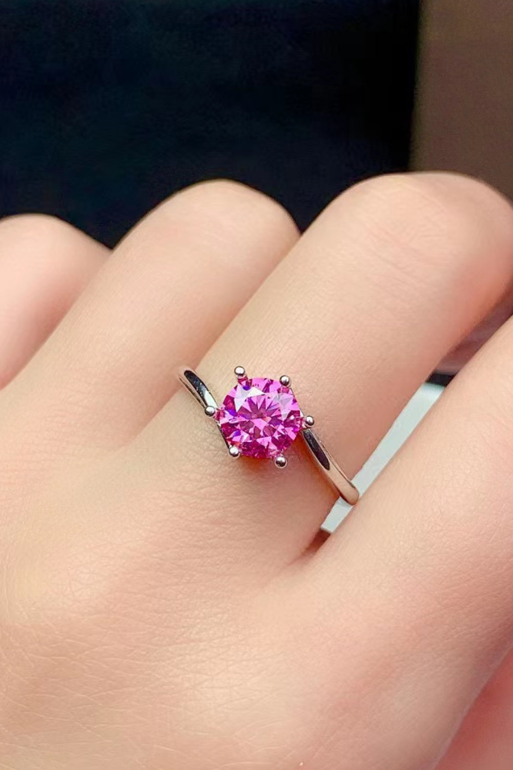 Can't Stop Your Shine 1 Carat Moissanite Ring Trendsi