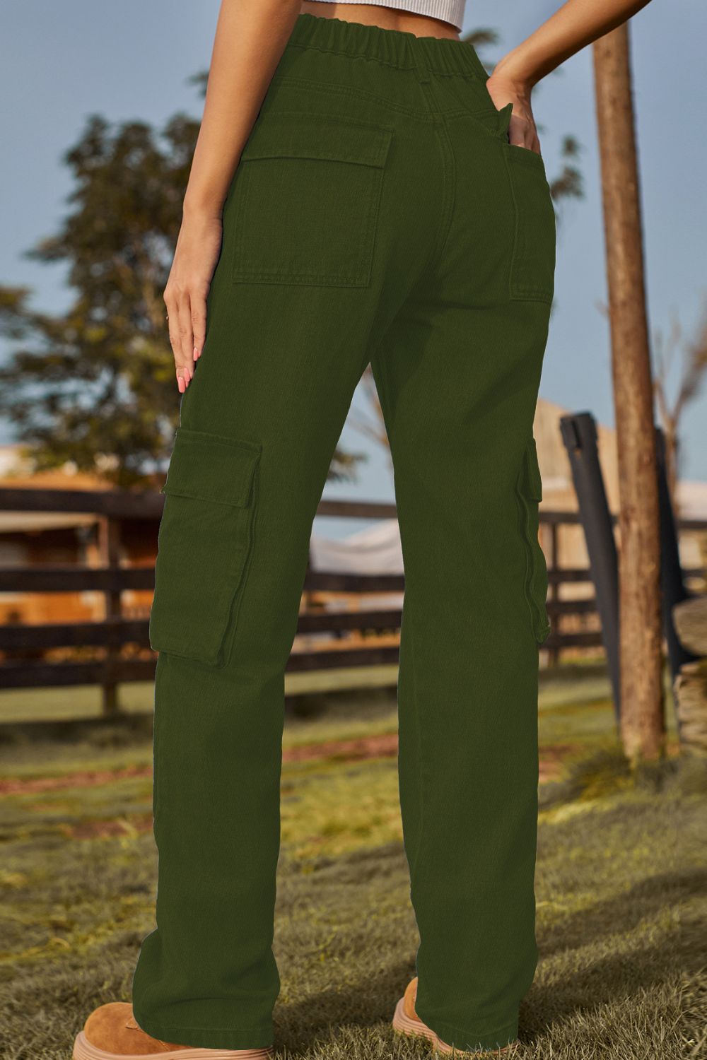 Loose Fit Long Jeans with Pockets Trendsi