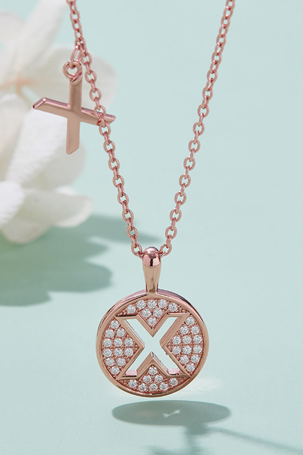 Moissanite U to Z Pendant Necklace Trendsi
