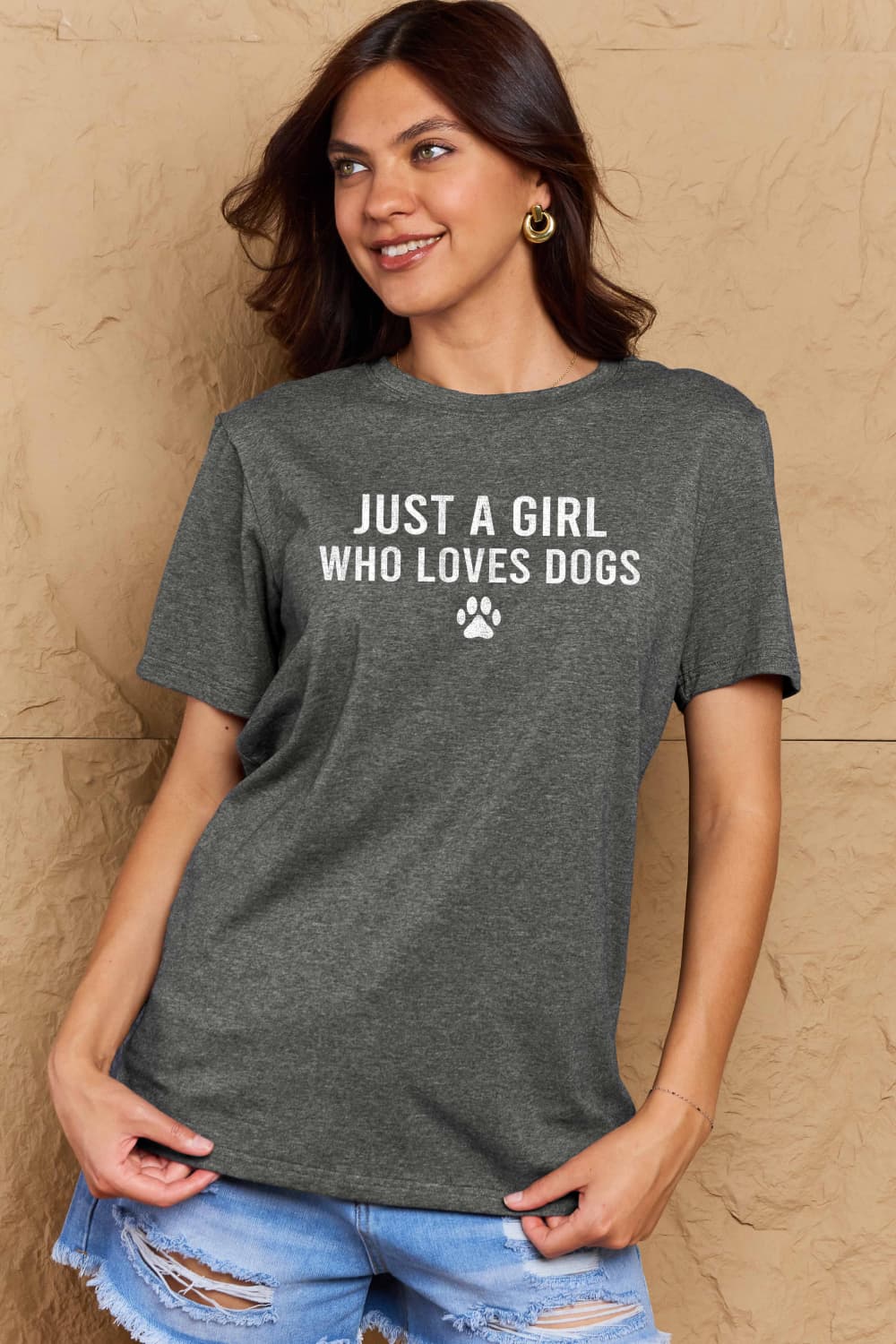 Simply Love Full Size Dog Paw Graphic Cotton T-Shirt Trendsi