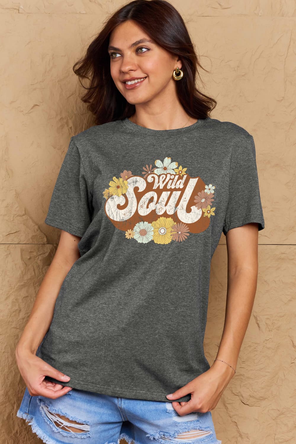 Simply Love Full Size WILD SOUL Graphic Cotton T-Shirt Trendsi