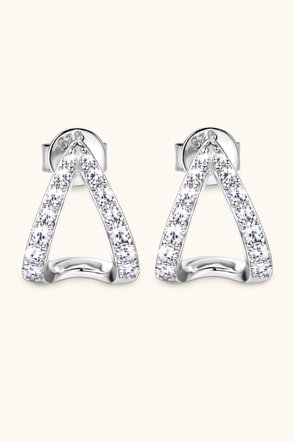 Moissanite Minimalist 925 Sterling Silver Earrings Trendsi