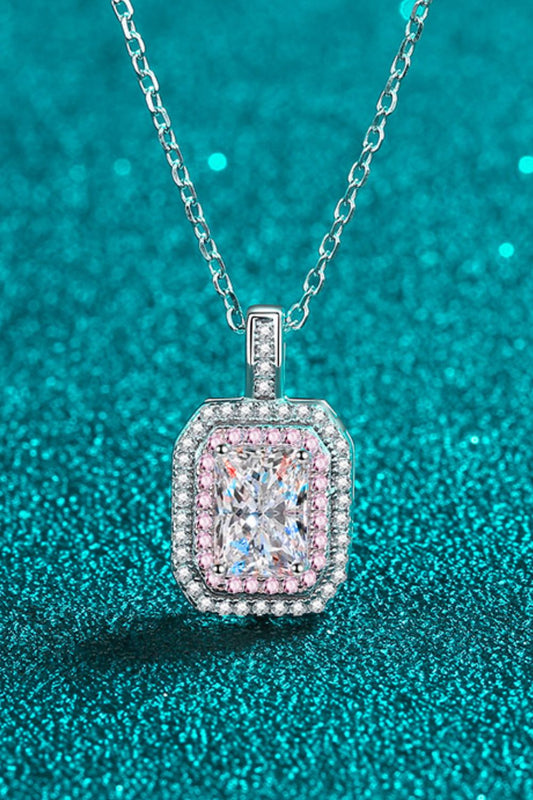 Geometric Pendant Chain 1 Carat Moissanite Necklace Trendsi