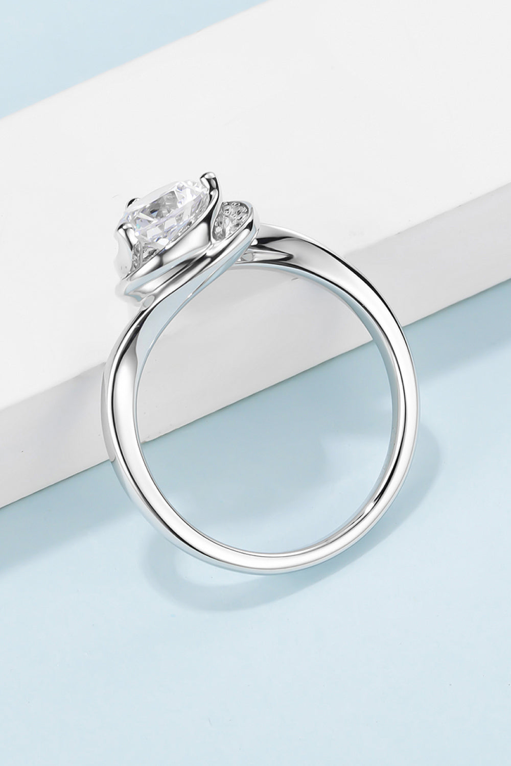 1 Carat Moissanite 925 Sterling Silver Heart Ring Trendsi