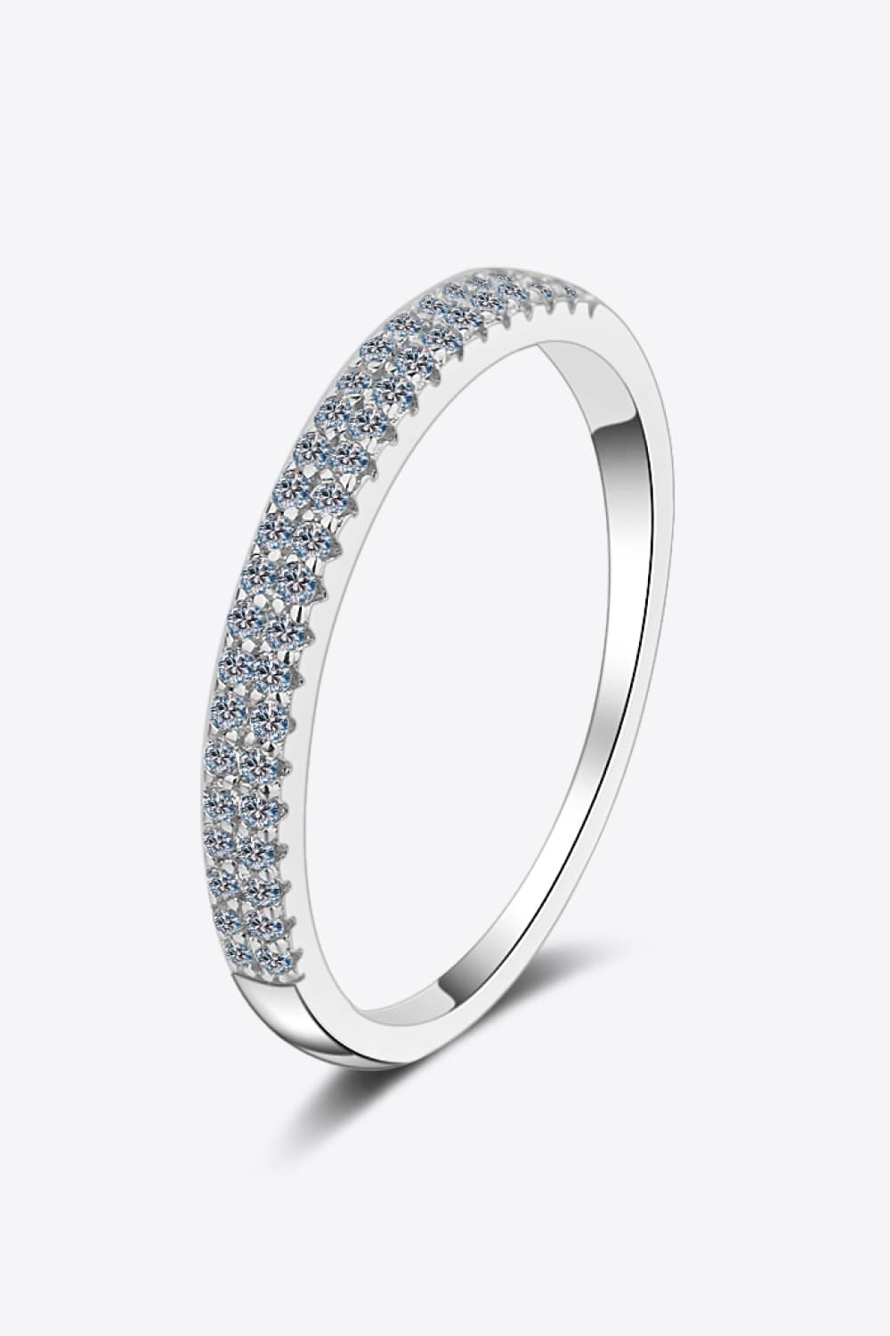 Moissanite 925 Sterling Silver Half-Eternity Ring Trendsi
