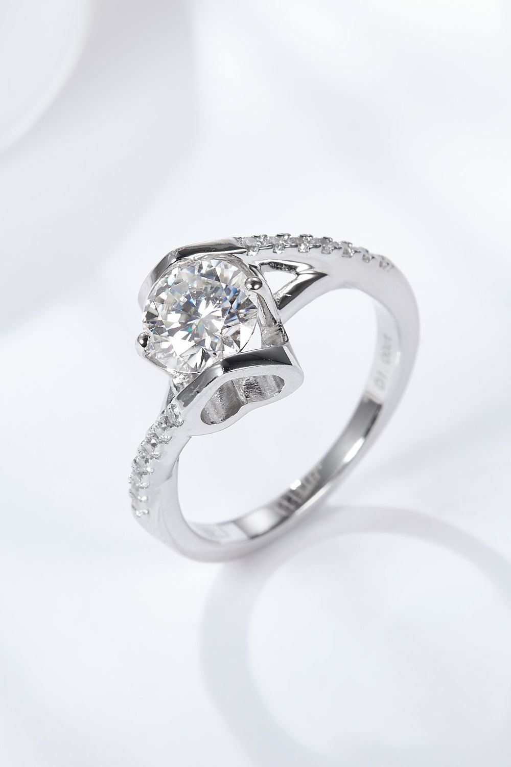 Limitless Love Platinum-Plated Moissanite Ring Trendsi