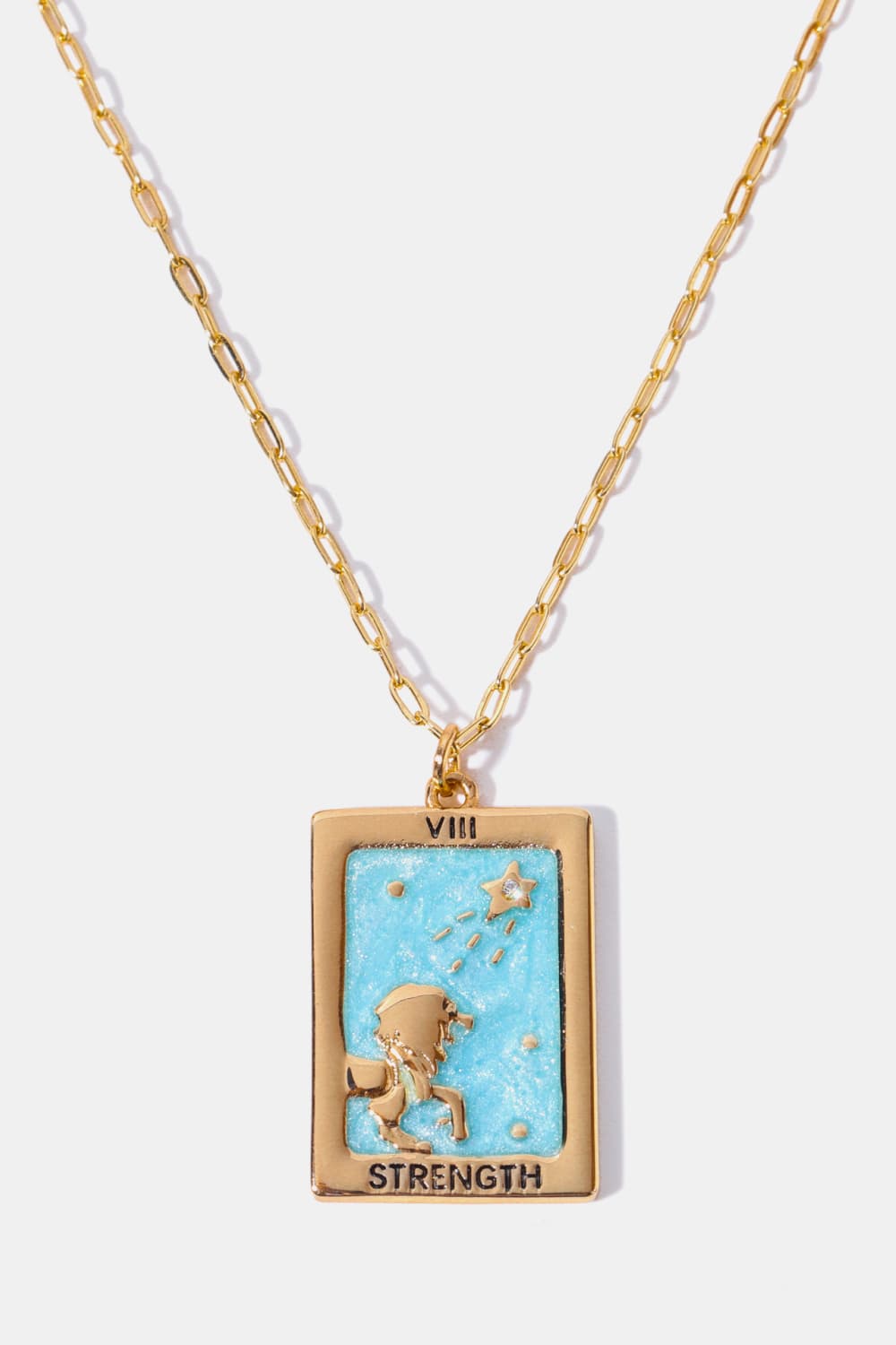 Tarot Card Pendant Copper Necklace Trendsi