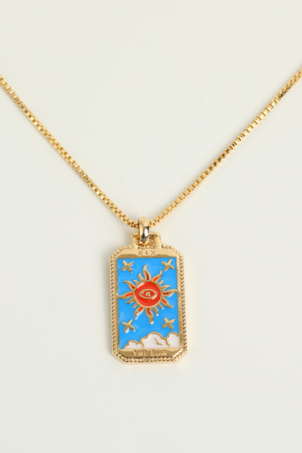 Tarot Card Pendant Copper Necklace Trendsi