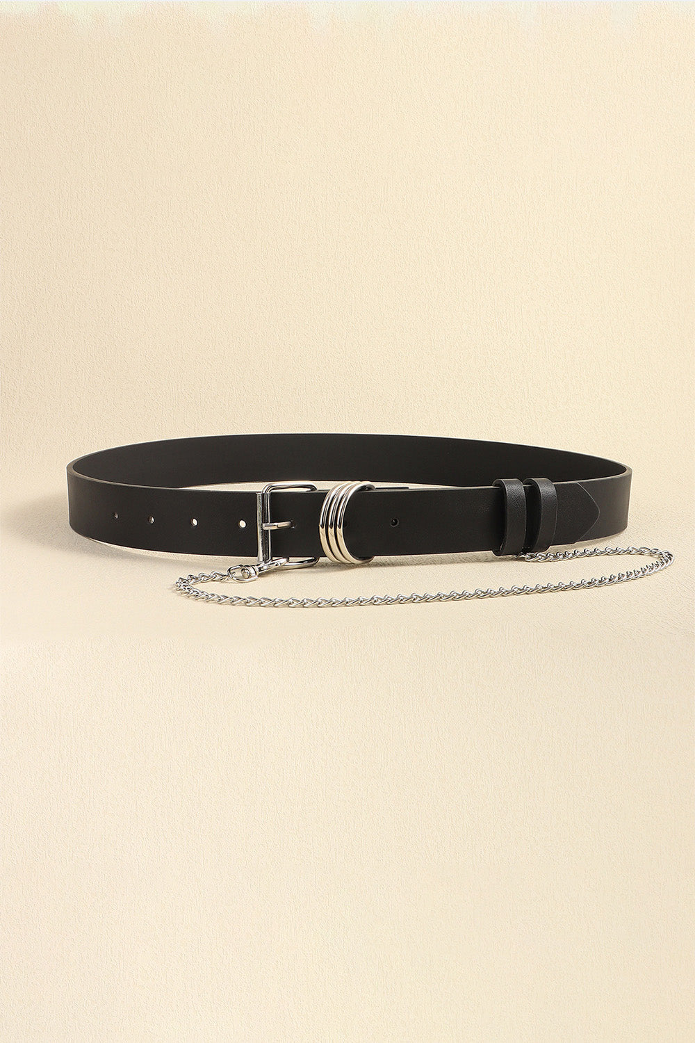 PU Leather Alloy Chain Belt Trendsi