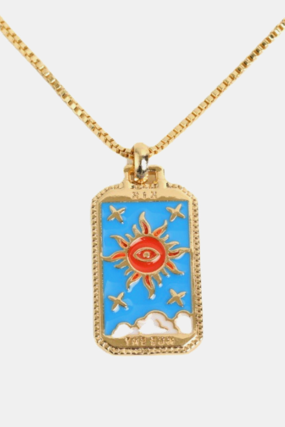 Tarot Card Pendant Copper Necklace Trendsi