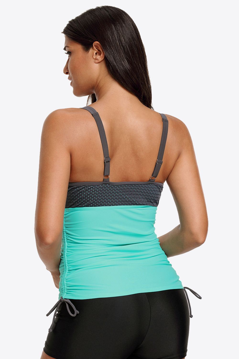 Contrast Sweetheart Neck Swim Cami Trendsi