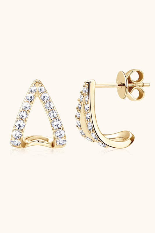 Moissanite Minimalist 925 Sterling Silver Earrings Trendsi